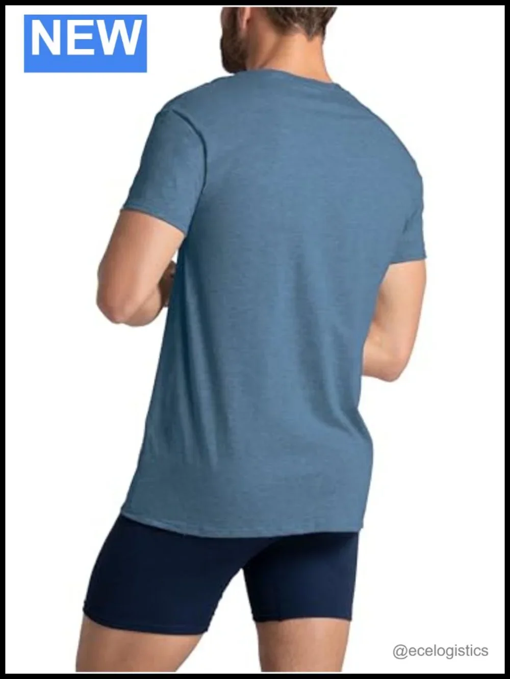 Men's Pack of 3 Short Sleeve Pocket T-Shirts, Moisture Wicking Undershirts, Tag
